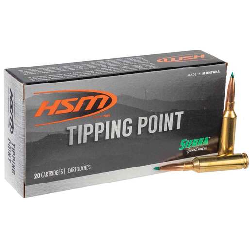 HSM Tipping Point 6mm Creedmoor 90gr Ballistic Tip Rifle Ammo Ammo - 20 Rounds 20 Rounds Ammo