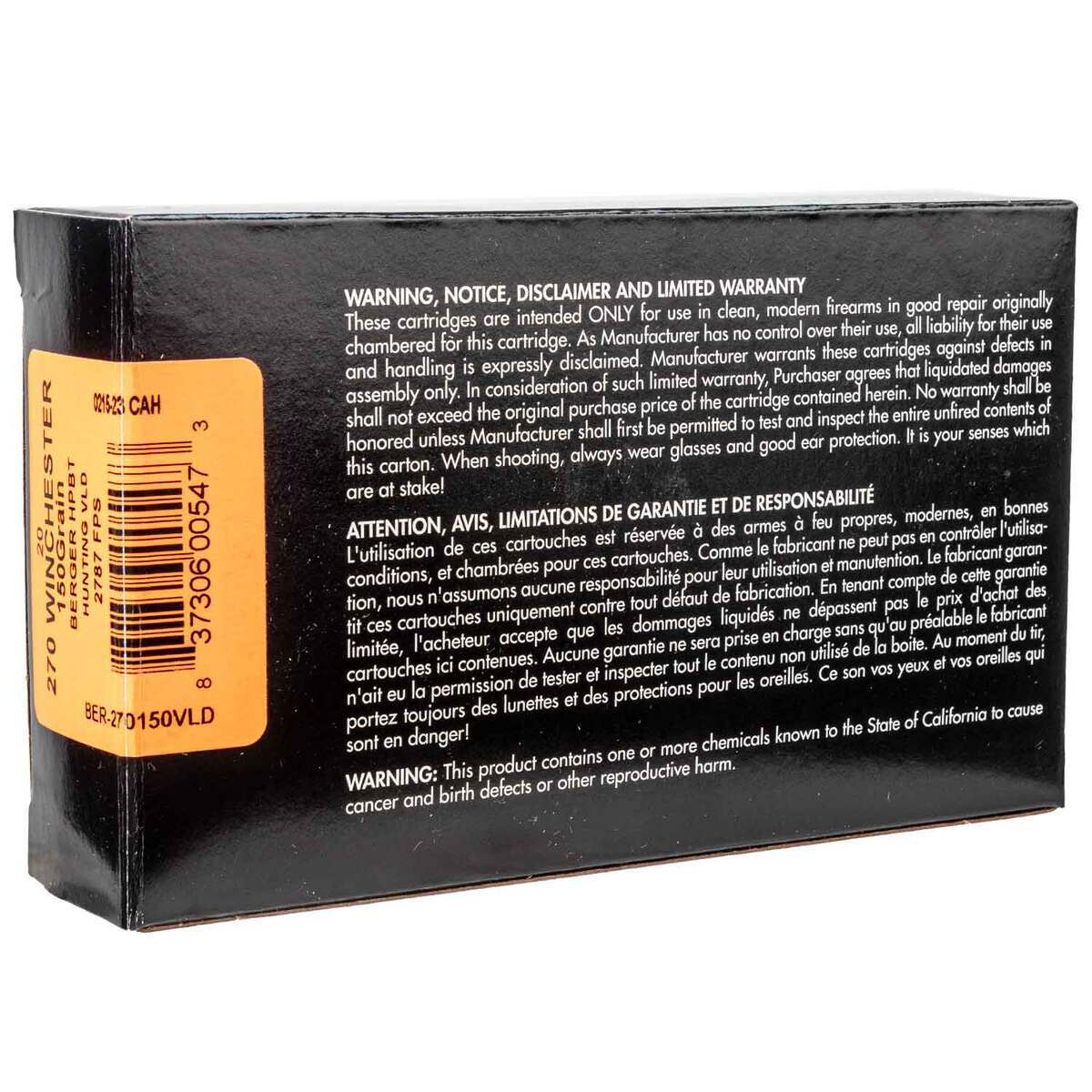 HSM Trophy Gold 270 Winchester 150gr VLD Rifle Ammo - 20 Rounds HSM Trophy Gold 270 Winchester 150gr VLD Rifle Ammo - 20 Rounds