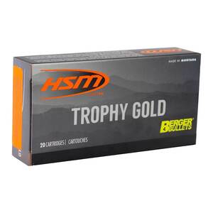 HSM Trophy Gold 270 WSM (Winchester Short Mag) 130gr VLD Rifle Ammo - 20 Rounds