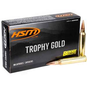 HSM Trophy Gold 300 Winchester Magnum 168gr VLD Rifle Ammo - 20 Rounds HSM Trophy Gold 300 Winchester Magnum 168gr VLD Rifle Ammo - 20 Rounds
