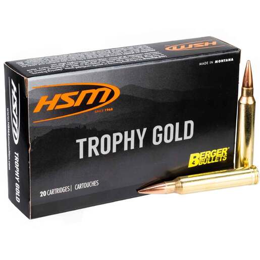 HSM Trophy Gold 300 Winchester Magnum 168gr VLD Rifle Ammo Ammo - 20 Rounds 20 Rounds Ammo