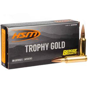 HSM Trophy Gold 300 WSM (Winchester Short Mag) 168gr VLD Rifle Ammo - 20 Rounds