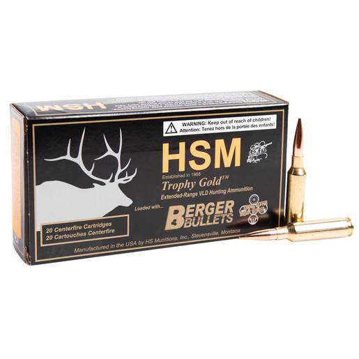 HSM Trophy Gold 6.5 Creedmoor 140gr VLD Rifle Ammo Ammo - 20 Rounds 20 Rounds Ammo