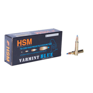 HSM Varmint Blue 223 Remington 55gr Blitzking Blue Rifle Ammo