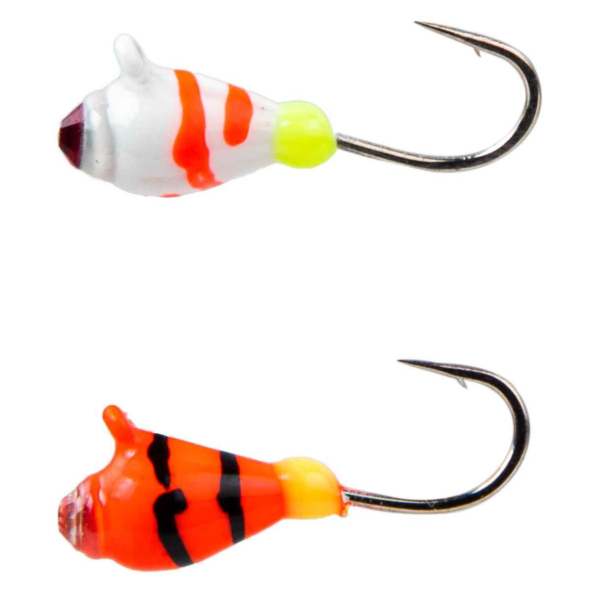 HT Enterprises Marmooska Tungsten Diamond Ice Fishing Jig Assortment - Orange/White 12 by Sportsman's Warehouse