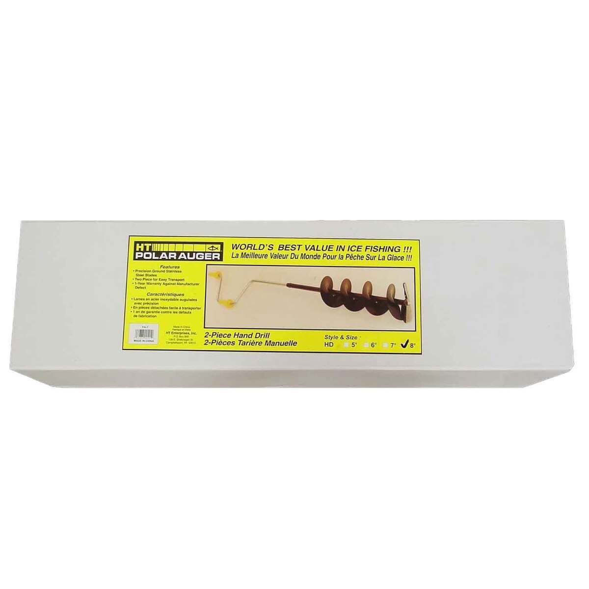 HT Enterprises Polar Express Manual Ice Fishing Auger - 8in HT Enterprises Polar Express Manual Ice Fishing Auger - 8in