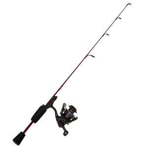 HT Enterprises Polar Fire Red Zone Ice Fishing Rod and Reel Combo