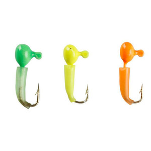 HT Enterprises Slim Rat Ice Fishing Jig - 1ea Glow/Orange Glow/Green Glow/Chartreuse,