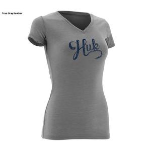 Huk Gear Women's Script Logo V-Neck Shirt