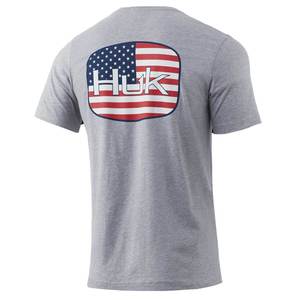 Huk Men's American Badge Short Sleeve Shirt