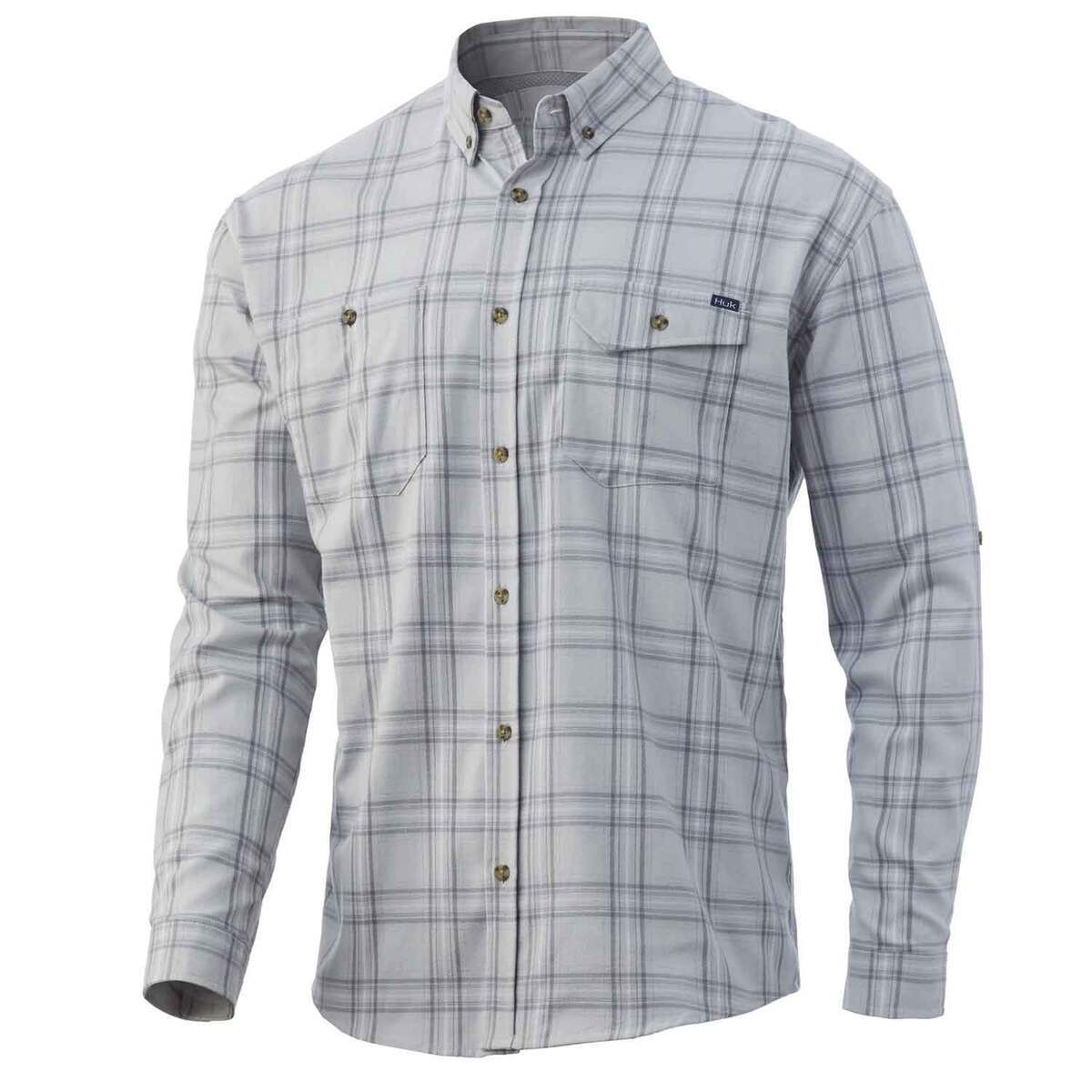 HUK Men's A1A Long Sleeve Fishing Shirt - +30 UPF Sun Protection, Moisture-Wicking