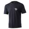 Huk Men's Charleston Chalk Short Sleeve Fishing Shirt - Black - L - Black L
