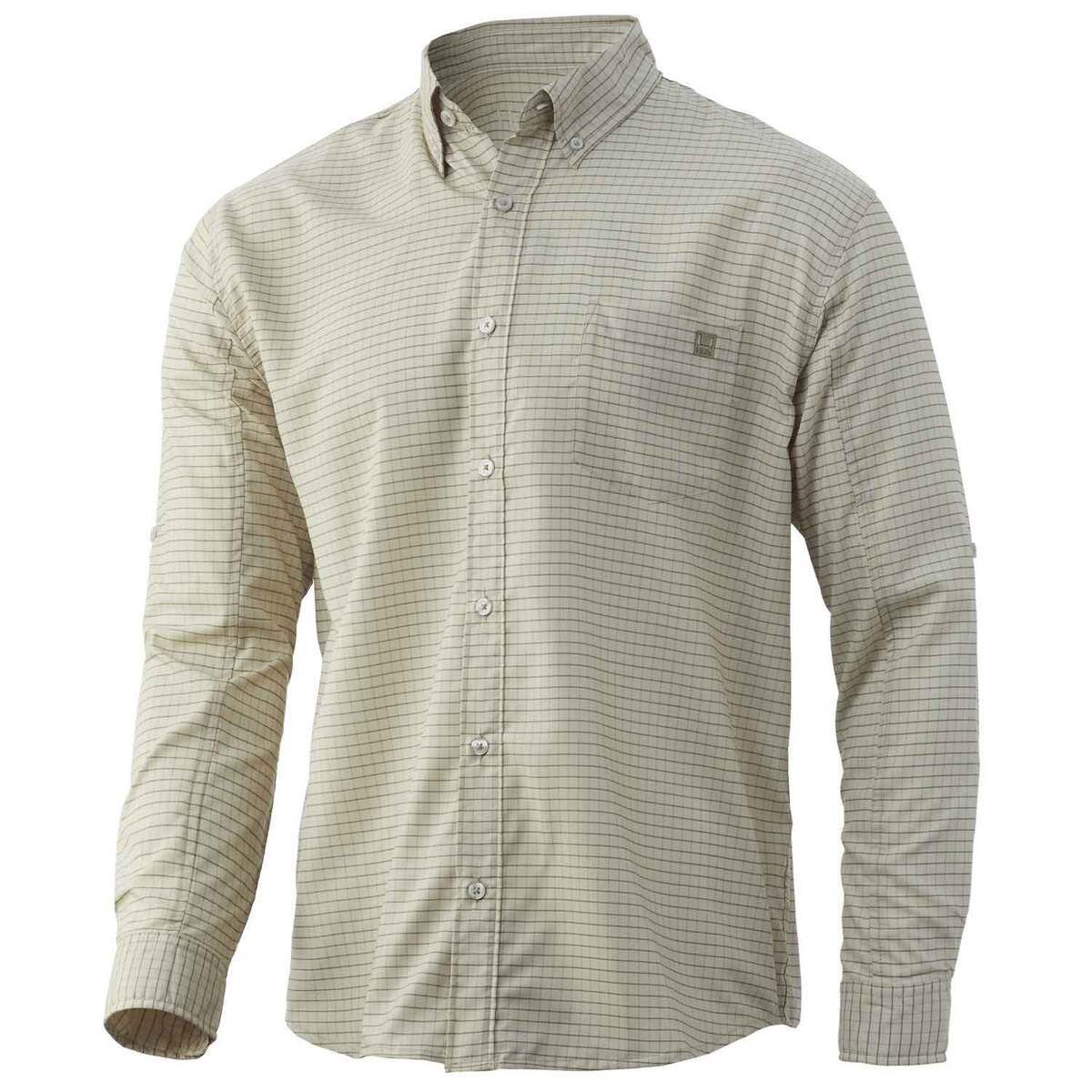 Huk Men's Citadel Plaid Teaser Long Sleeve Fishing Shirt Huk Men's Citadel Plaid Teaser Long Sleeve Fishing Shirt