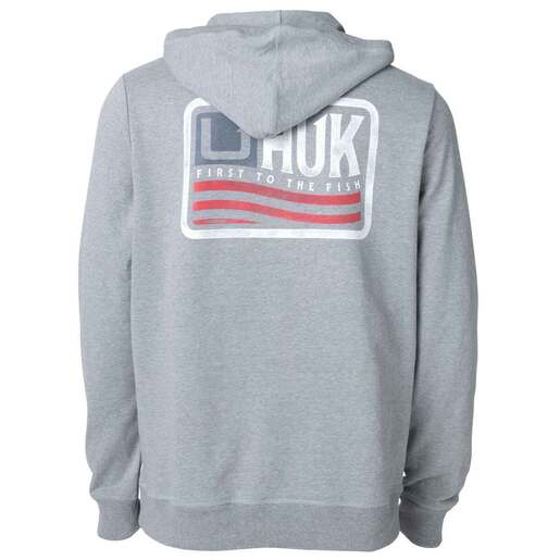 Huk Men's Edisto Born Wave Terry Fishing Hoodie - Grey Heather XL