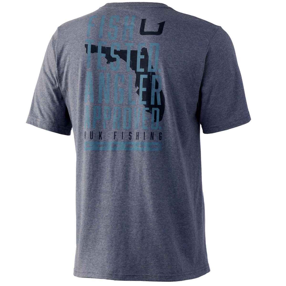 Huk Men's Florida Tested Logo Short Sleeve Fishing Shirt Huk Men's Florida Tested Logo Short Sleeve Fishing Shirt