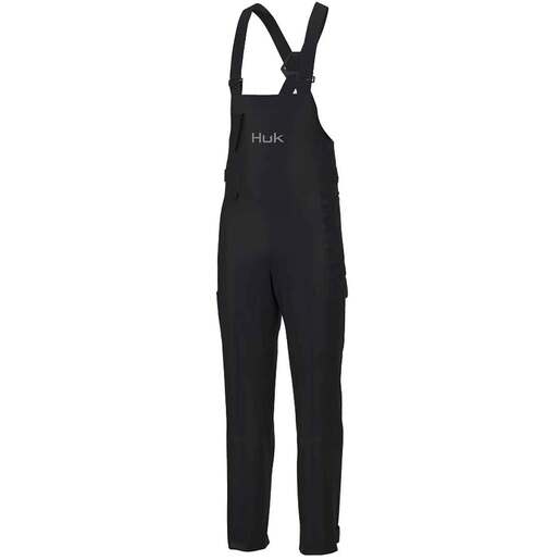 Huk Men’s Grand Banks Waterproof Fishing Bibs – Black XXL