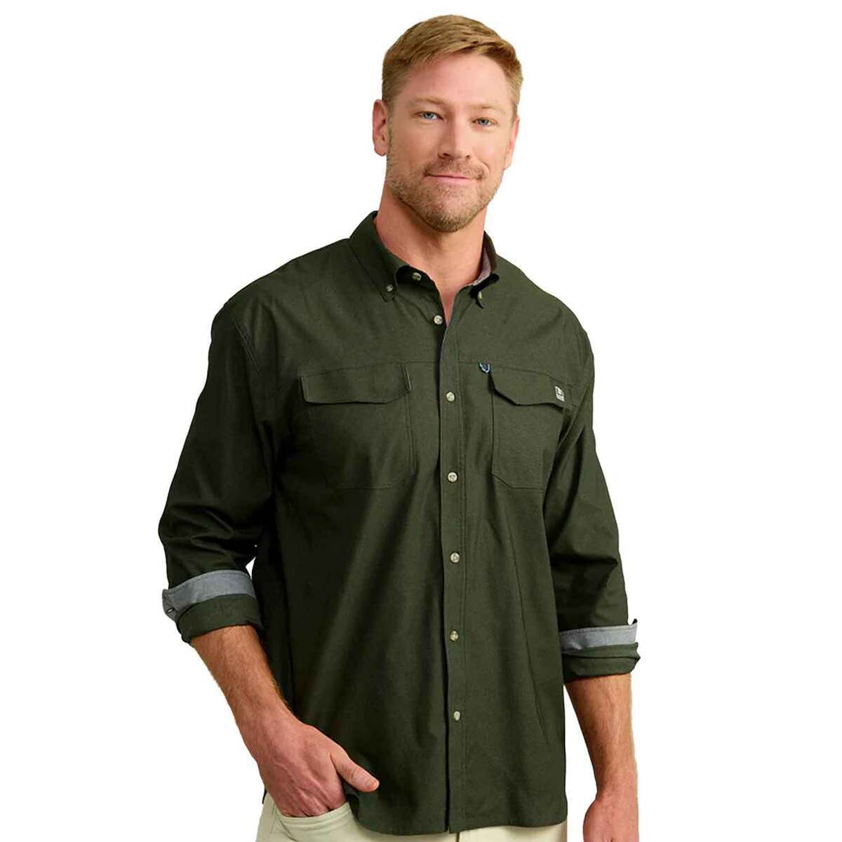 Huk Men's Hawser Tech Long Sleeve Fishing Shirt Huk Men's Hawser Tech Long Sleeve Fishing Shirt
