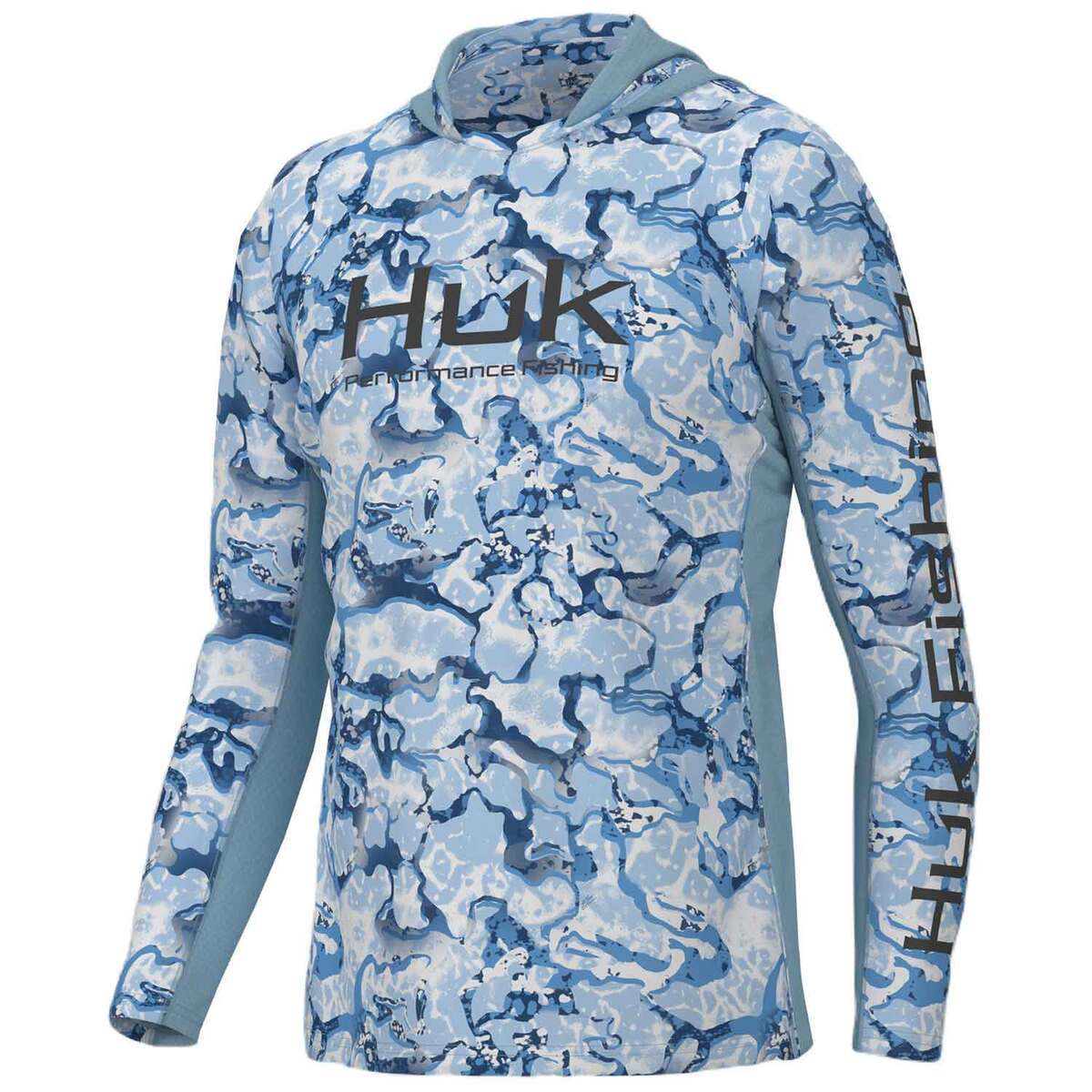 Huk Men's Icon X Hooded Inside Reef Long Sleeve Fishing Shirt Huk Men's Icon X Hooded Inside Reef Long Sleeve Fishing Shirt