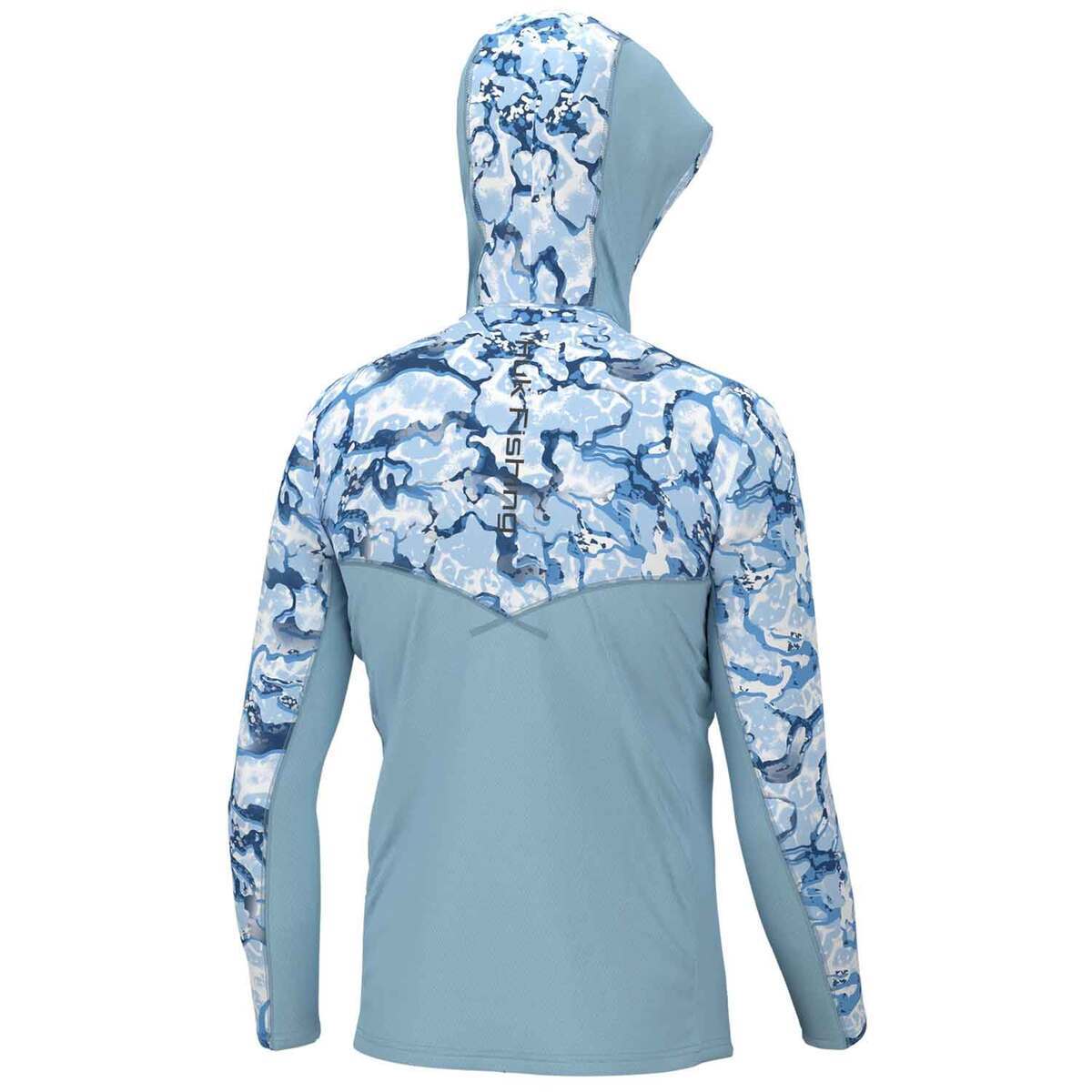 Huk Men's Icon X Hooded Inside Reef Long Sleeve Fishing Shirt Huk Men's Icon X Hooded Inside Reef Long Sleeve Fishing Shirt
