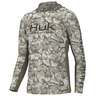Huk Men's Icon X Hooded Inside Reef Long Sleeve Fishing Shirt - Overland - L - Overland L