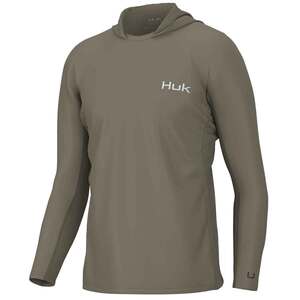 Huk Men's Icon X Hooded Long Sleeve Fishing Shirt - Overland - XXL