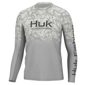 Huk Men's Icon X Inside Reef Fade Long Sleeve Fishing Shirt