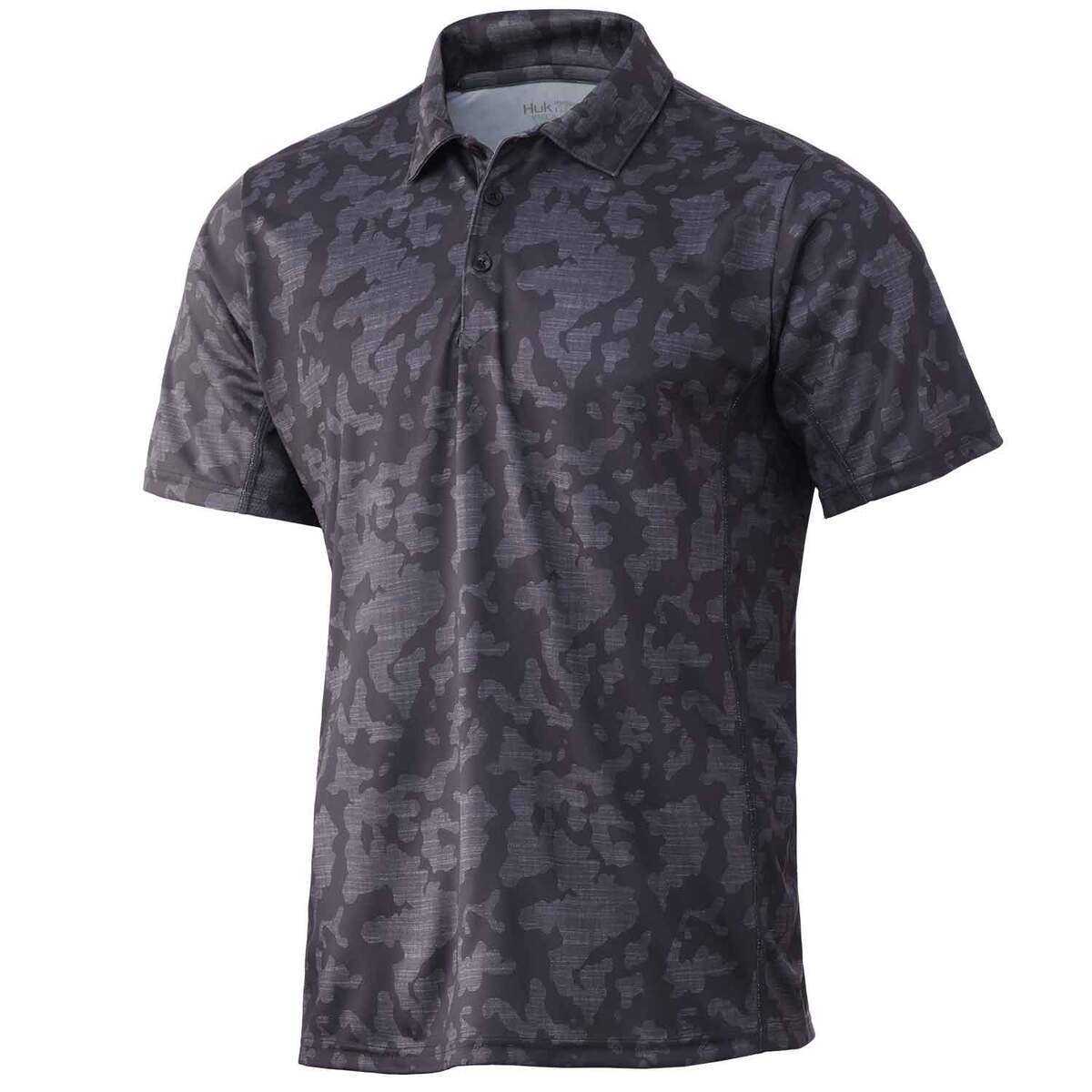 Huk Men's Icon X Running Lakes Polo Short Sleeve Fishing Shirt Huk Men's Icon X Running Lakes Polo Short Sleeve Fishing Shirt