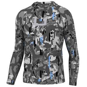 Huk Men's KC Apex Vert Icon Performance Hooded Long Sleeve Fishing Shirt