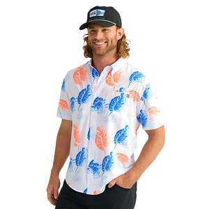 Huk Men's KC Kona Button Down Short Sleeve Fishing Shirt