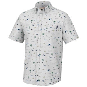 Huk Men's Kona Button-Down Short Sleeve Fishing Shirt