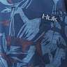 Huk Men's Kona Ocean Palm Short Sleeve Fishing Shirt - Titanium Blue - M - Titanium Blue M