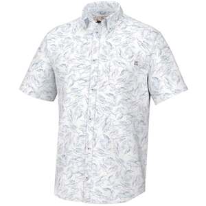 Huk Men's Kona Print Button Down Short Sleeve Fishing Shirt