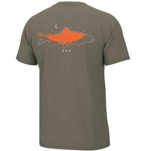 Huk Men's Moon Trout Short Sleeve Fishing Shirt - Overland Trek - XXL