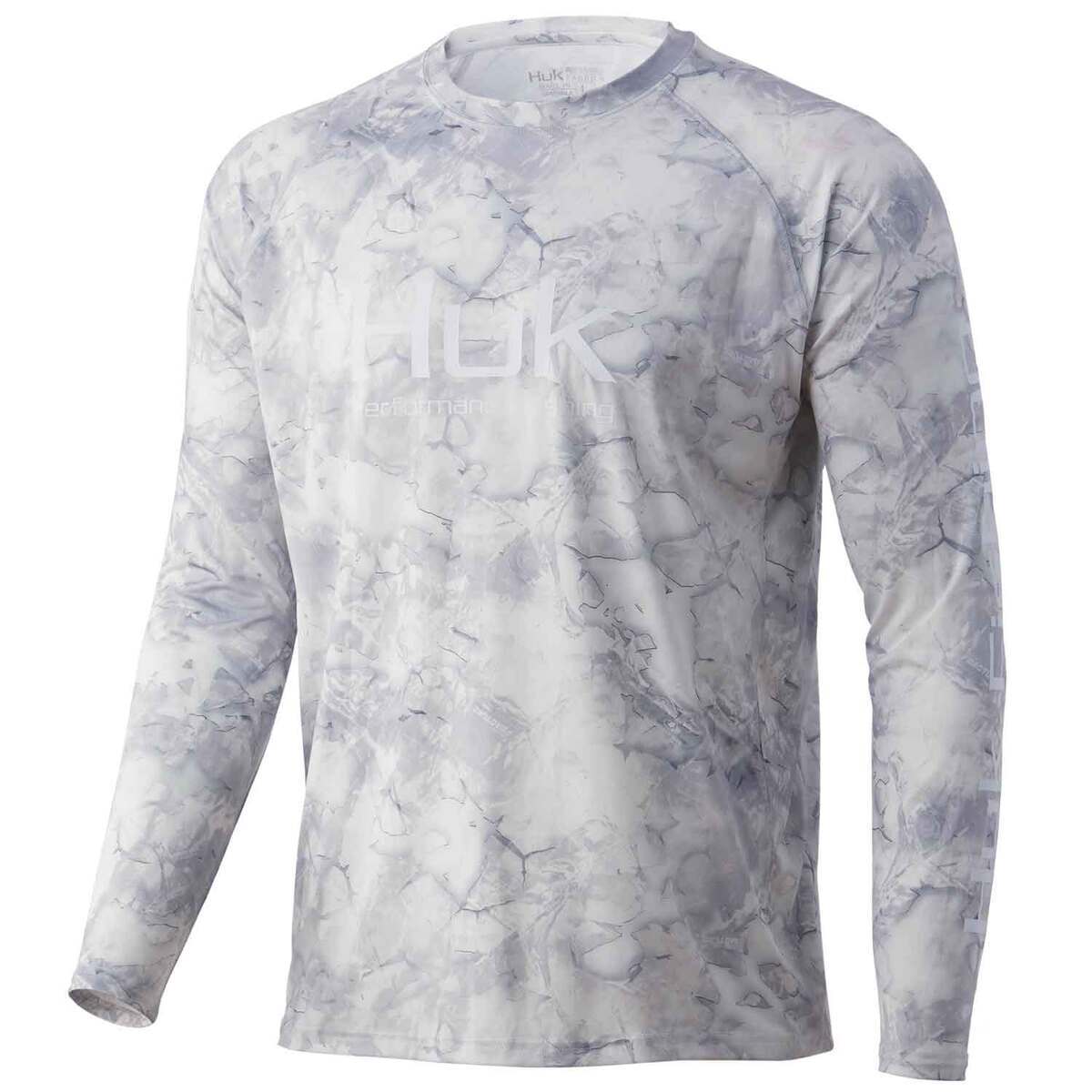 Huk Men's Mossy Oak Fracture Vented Long Sleeve Fishing Shirt Huk Men's Mossy Oak Fracture Vented Long Sleeve Fishing Shirt