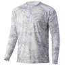 Huk Men's Mossy Oak Fracture Vented Long Sleeve Fishing Shirt