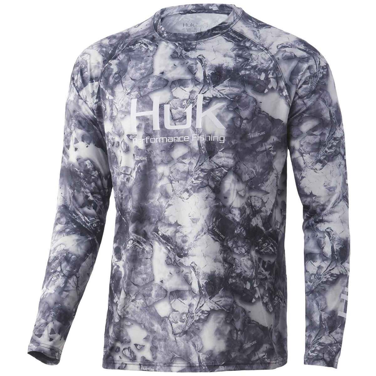 Huk Men's Mossy Oak Fracture Vented Pursuit Long Sleeve Fishing Shirt Huk Men's Mossy Oak Fracture Vented Pursuit Long Sleeve Fishing Shirt