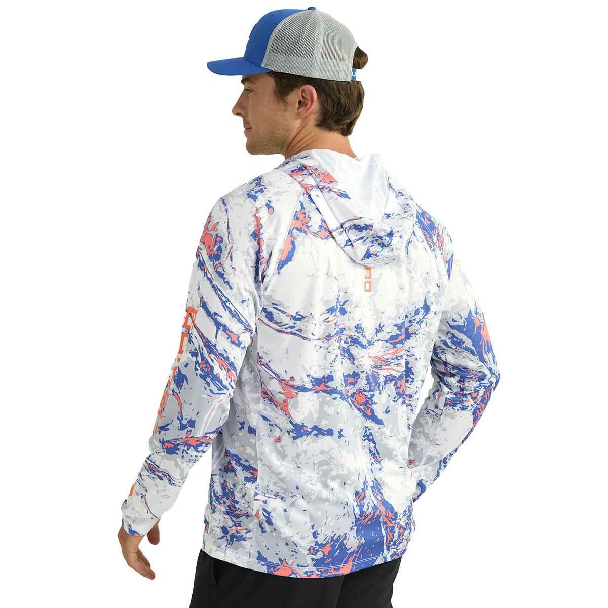 Huk Men's Mossy Oak Pursuit Performance Hooded Long Sleeve Fishing Shirt Huk Men's Mossy Oak Pursuit Performance Hooded Long Sleeve Fishing Shirt