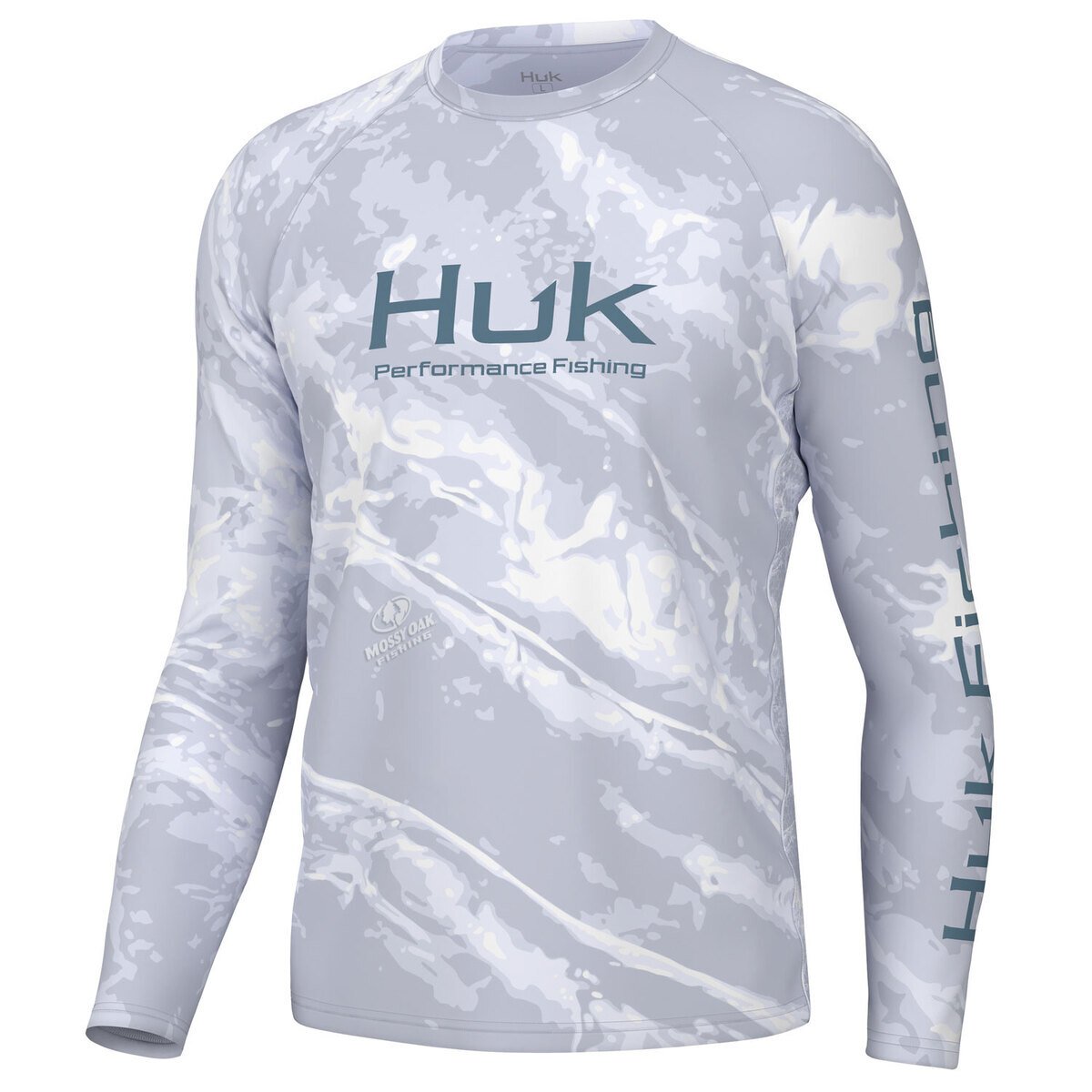 Huk Men's Mossy Oak Pursuit Performance Long Sleeve Fishing Shirt ...