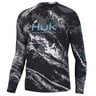 Huk Men's Mossy Oak Pursuit Performance Long Sleeve Fishing Shirt - Stormwater Midnight - XL - Mossy Oak Stormwater Midnight XL