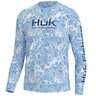 Huk Men's Pursuit Crew Fin Flats Long Sleeve Fishing Shirt