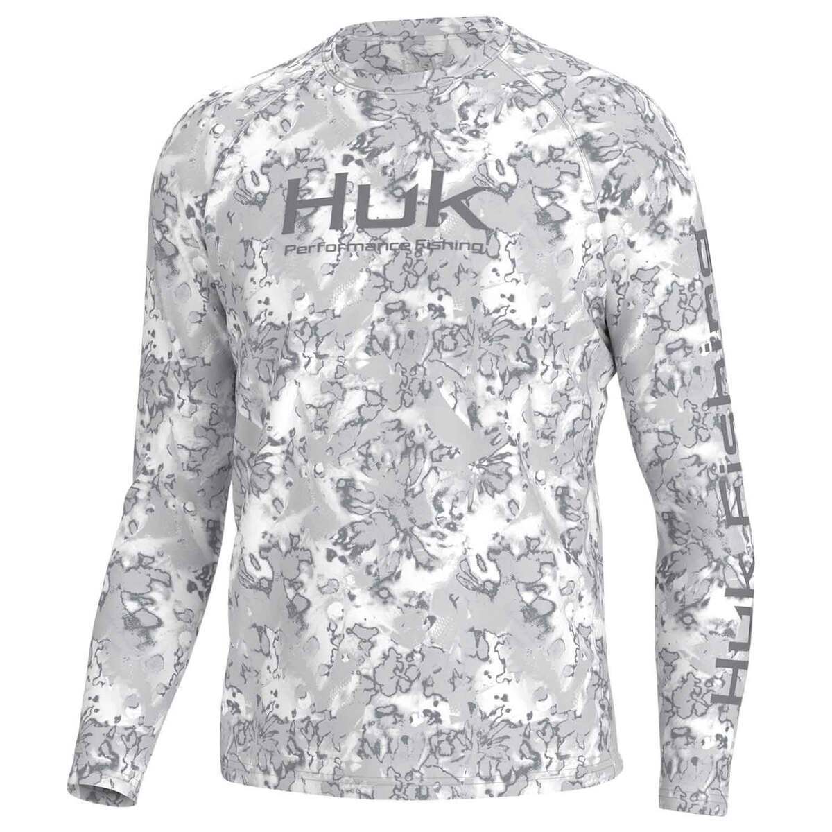 Huk Men's Pursuit Crew Fin Flats Long Sleeve Fishing Shirt Huk Men's Pursuit Crew Fin Flats Long Sleeve Fishing Shirt