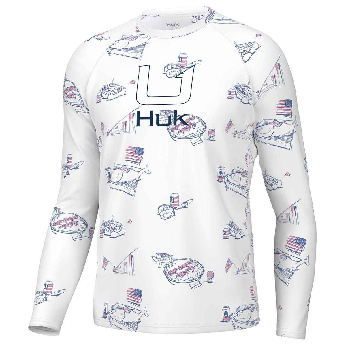 Huk Men's Pursuit Performance Crew Long Sleeve Fishing Shirt ...