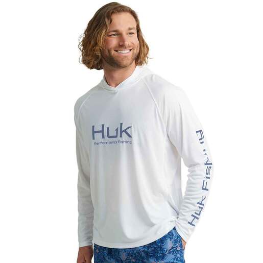 Huk Men’s Pursuit Performance Hooded Long Sleeve Fishing Shirt – Caicos XXL