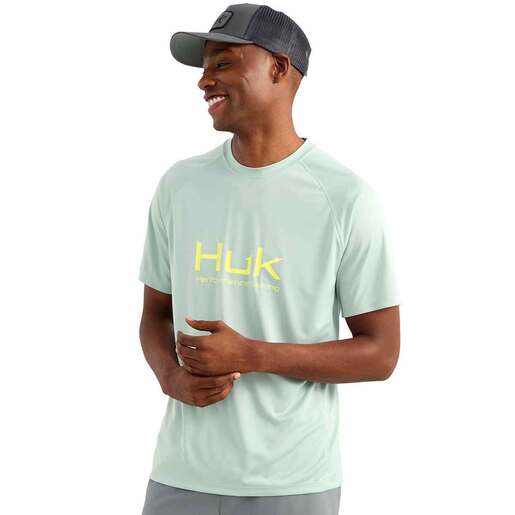 Huk Men's Pursuit Performance Short-Sleeve Fishing Shirt - Coastal Drift 3XL