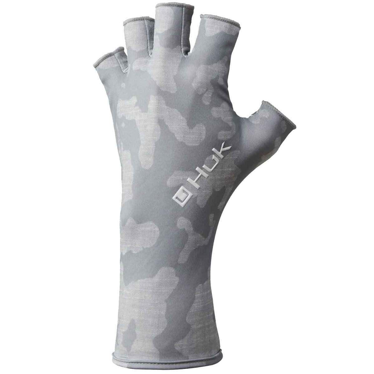 Huk Men's Pursuit Sun Fishing Gloves - Overcast Grey - L/XL - Overcast Grey L Huk Men's Pursuit Sun Fishing Gloves - Overcast Grey - L/XL - Overcast Grey L