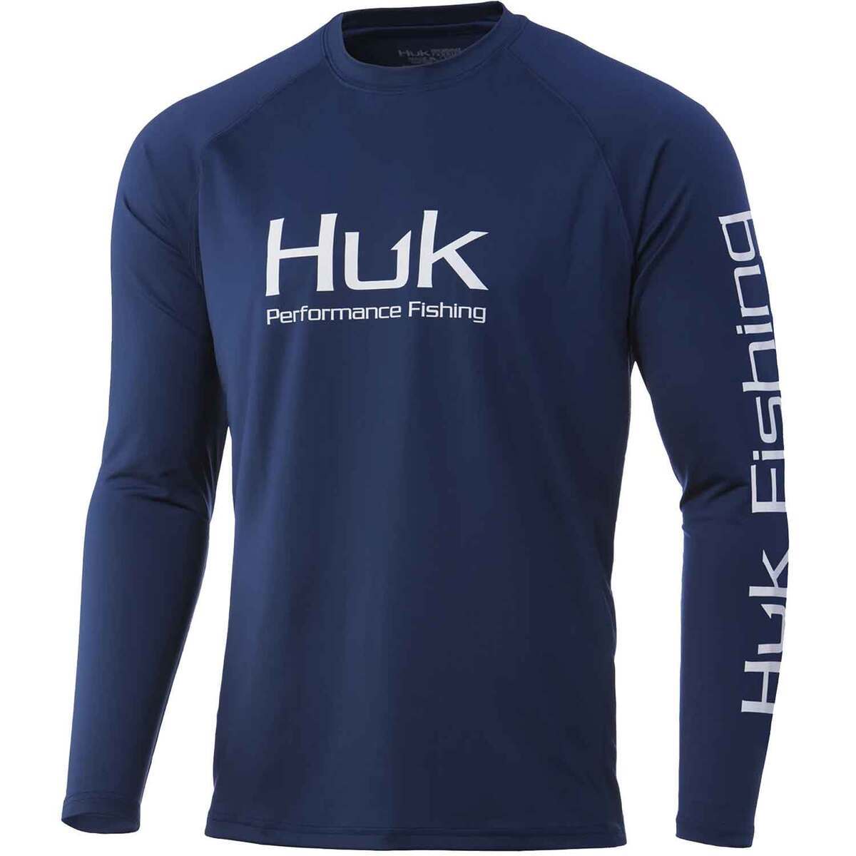Huk Men's Vented Pursuit Long Sleeve Shirt, Large, Coastal Sky