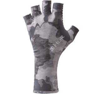 Huk Men's Refraction Sun Fingerless Fishing Gloves