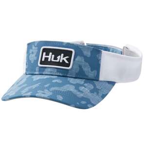 Huk Men's Running Lakes Visor - Titanium Blue - One Size Fits Most