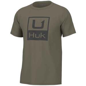 Huk Men's Stacked Logo Short Sleeve Fishing Shirt - Overland Trek - XXL