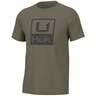 Huk Men's Stacked Logo Short Sleeve Fishing Shirt - Overland Trek - 3XL - Overland Trek 3XL